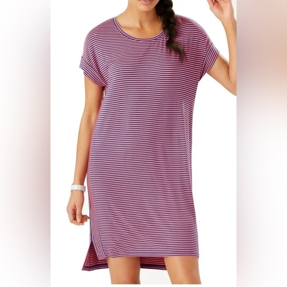 Tommy Bahama Cassia Striped T-shirt Dress Causal Tutti Frutti Small P - Picture 1 of 7